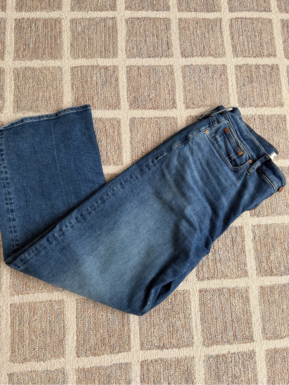 Madewell Dark Blue Wide Leg Jeans